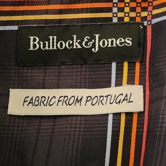 Bullock & Jones Rainbow Plaid Button Down Shirt Size XXL