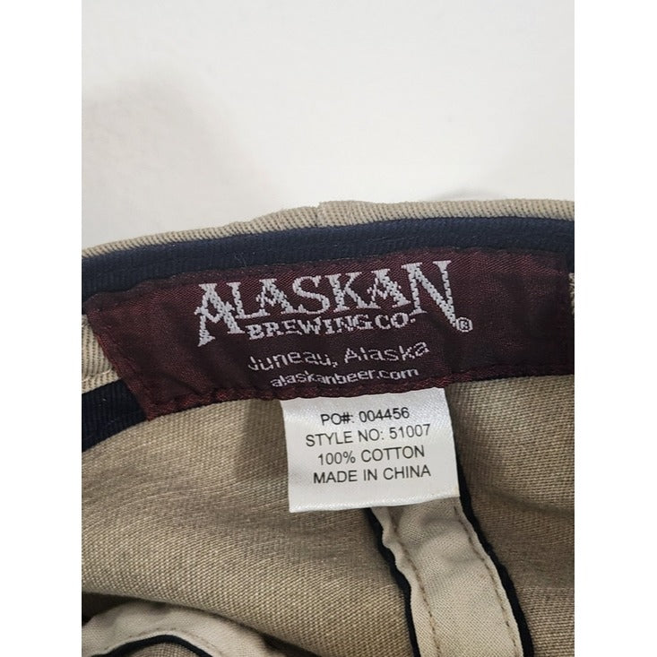 Alaskan Brewing Company Juneau Alaska Khaki Embroidered Hat