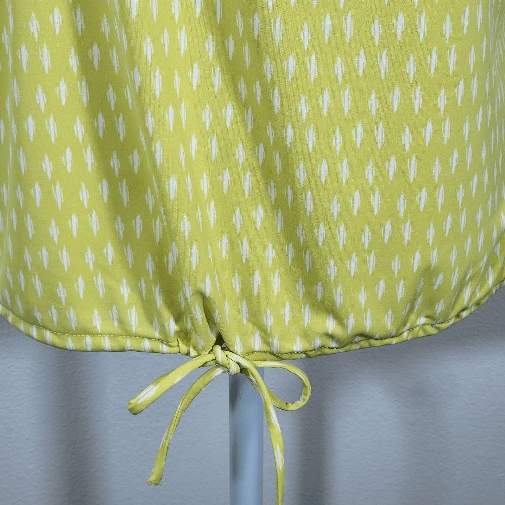 Worthington Yellow Print Halter Style Blouse Size Large NWOT Yellow Print Top