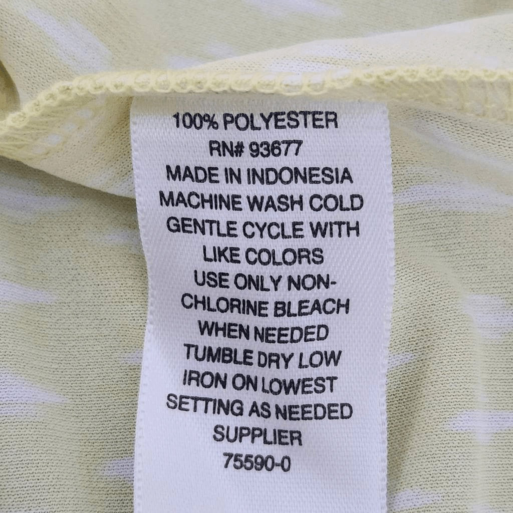 Worthington Yellow Print Halter Style Blouse Size Large NWOT Yellow Print Top