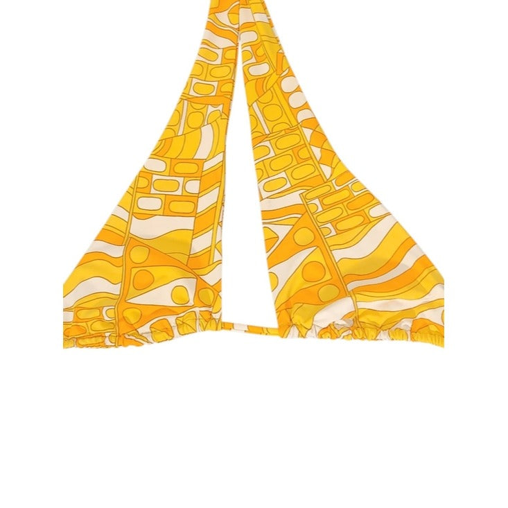Out From Under Urban Outfitters Orange Retro Print Bikini Top Size Medium NWT