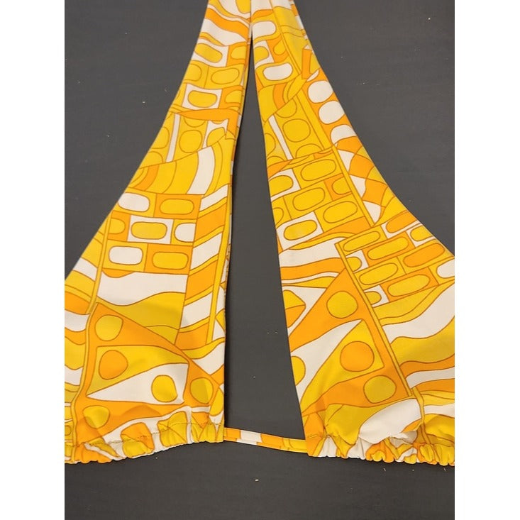 Out From Under Urban Outfitters Orange Retro Print Bikini Top Size Medium NWT
