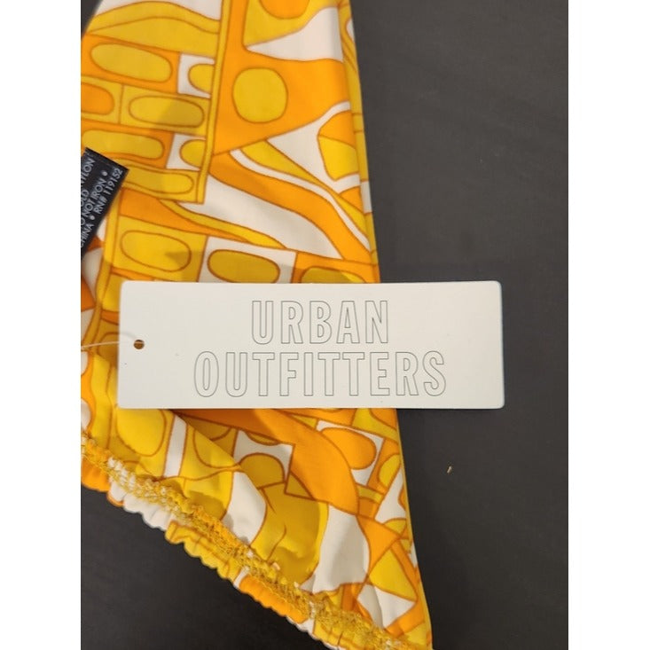Out From Under Urban Outfitters Orange Retro Print Bikini Top Size Medium NWT