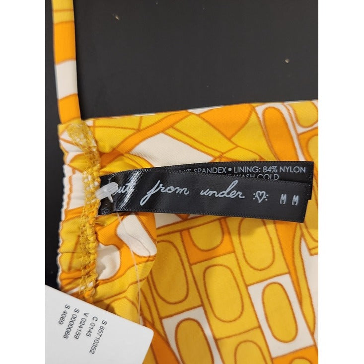 Out From Under Urban Outfitters Orange Retro Print Bikini Top Size Medium NWT