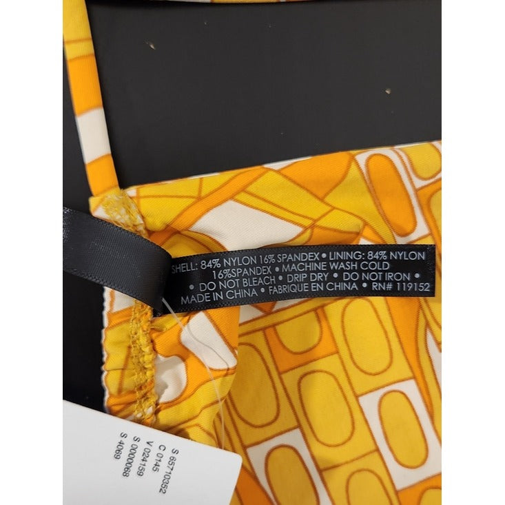 Out From Under Urban Outfitters Orange Retro Print Bikini Top Size Medium NWT