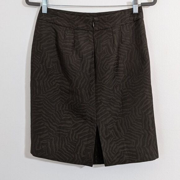 Ann Taylor Brown Animal Print Pencil Skirt Size 2P Ann Taylor Petite Brown Skirt
