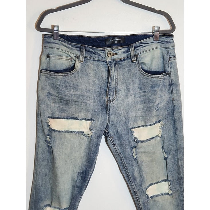 Serenade Distressed Patched Slim Fit Jeans Size 36