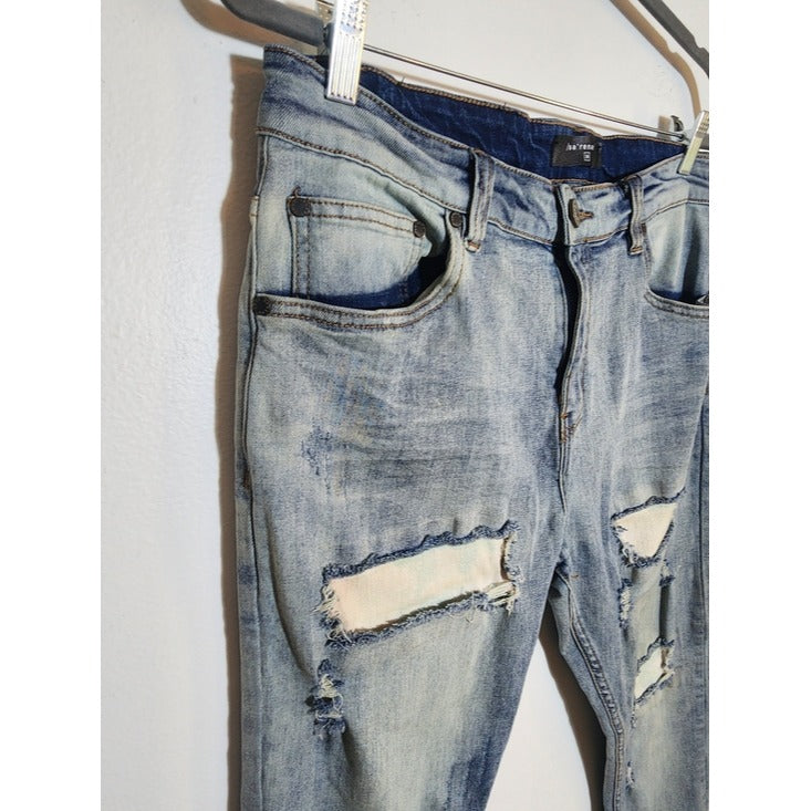 Serenade Distressed Patched Slim Fit Jeans Size 36
