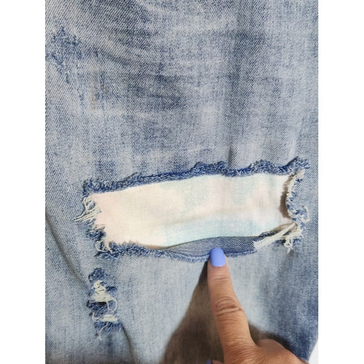 Serenade Distressed Patched Slim Fit Jeans Size 36