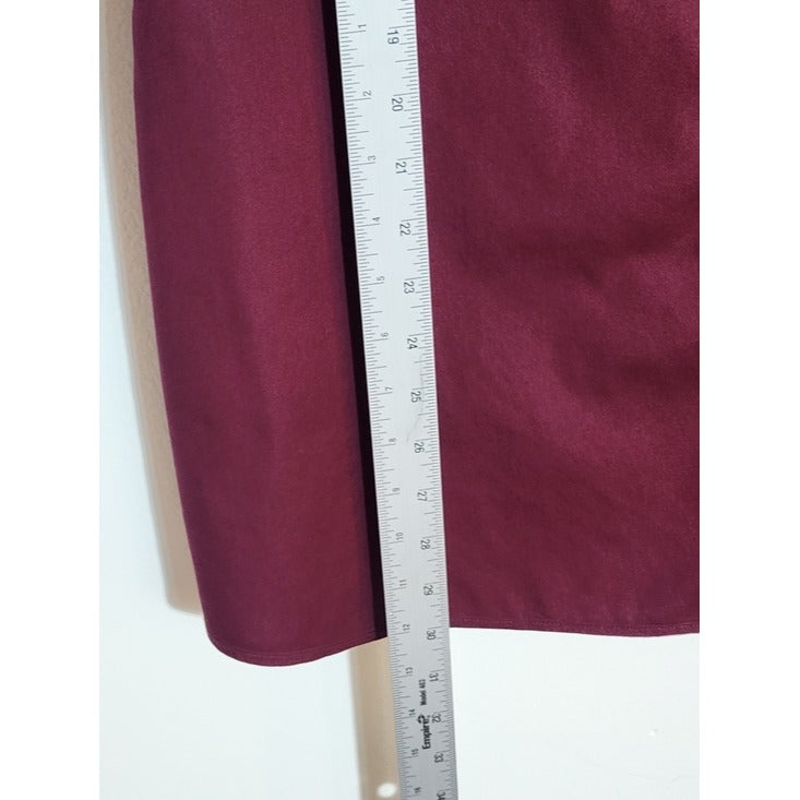 Chico's Burgundy Long Sleeve Button Up Tunic Size XL