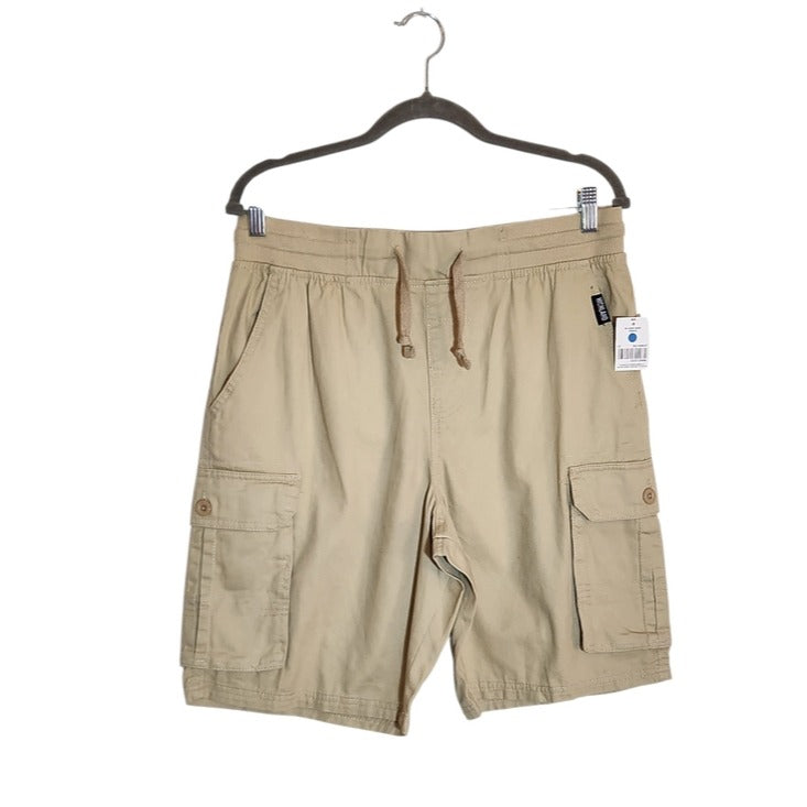 Highland Originals Mens Khaki Pull-On Cargo Shorts Size Medium NWT