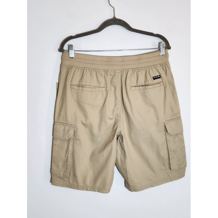 Highland Originals Mens Khaki Pull-On Cargo Shorts Size Medium NWT