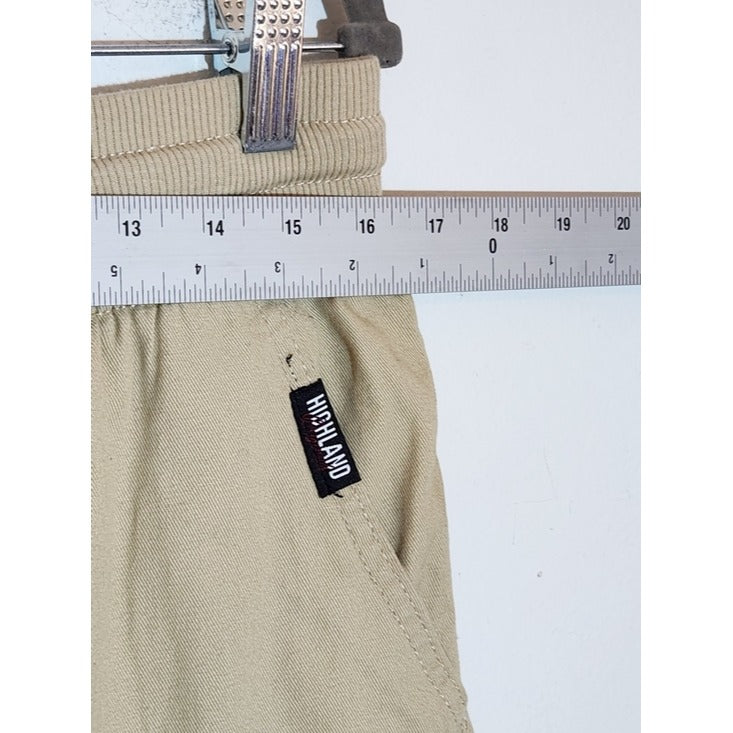Highland Originals Mens Khaki Pull-On Cargo Shorts Size Medium NWT