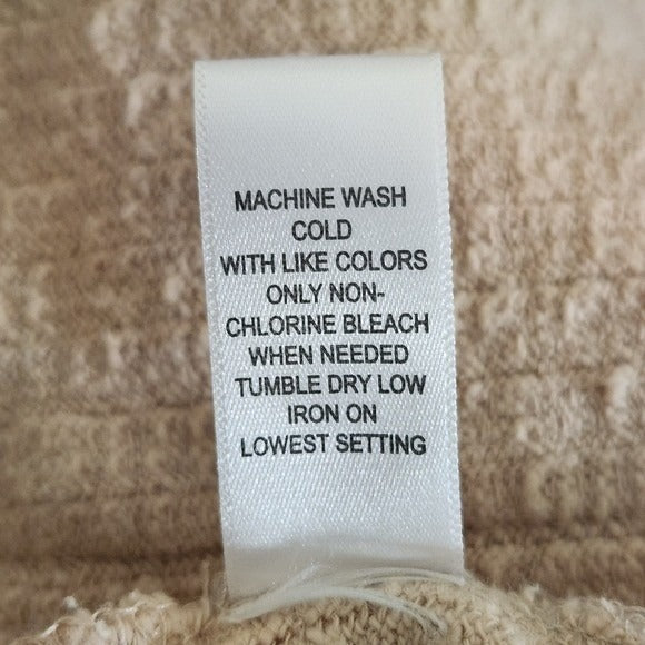 LA Hearts Beige Textured Knit Cardigan and Shorts Matching Set Size Medium