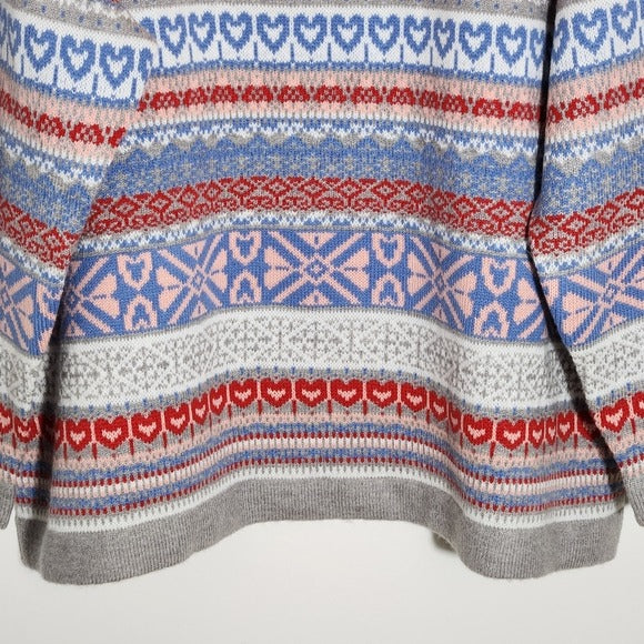 CJ Banks Red and Blue Fair Isle Sweater Size 3X NWT
