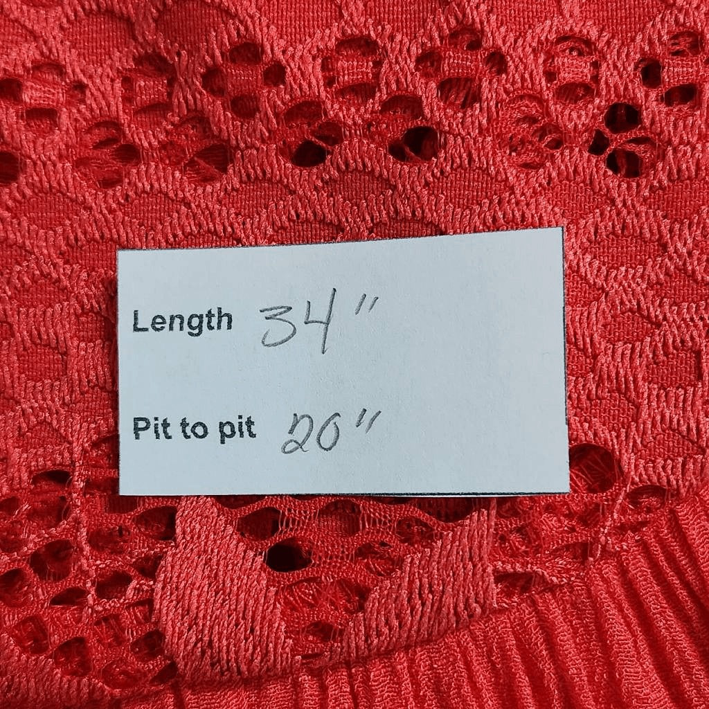 Rebellion Coral Mini Dress with Lace Detail NWT Size Large Wedding Guest Dress