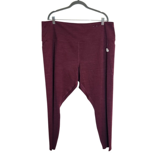 Xersion Burgundy Ever Ultra Fitted 25 Inch Athletic Leggings Size 3XL NWOT