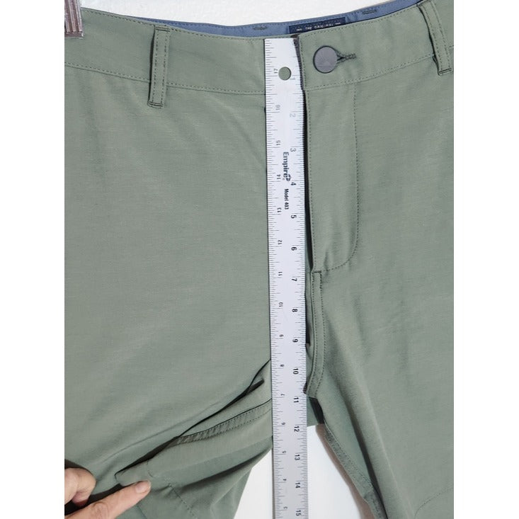 Faherty Olive Green All Day Shorts Size 30 7" Inseam