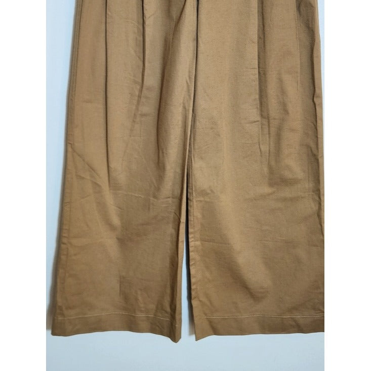 Abercrombie & Fitch Khaki Wide Leg Pleated Pants Size 24 Short