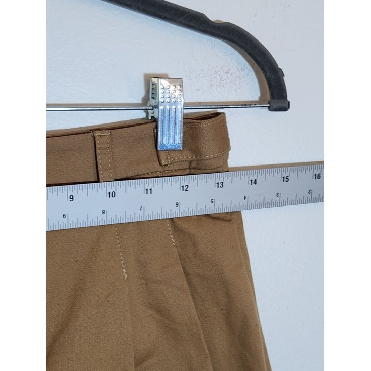 Abercrombie & Fitch Khaki Wide Leg Pleated Pants Size 24 Short