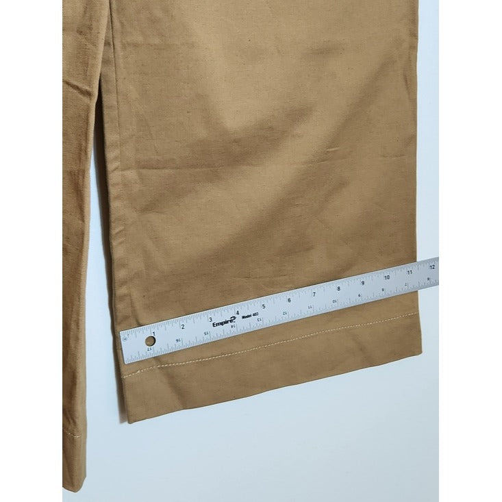 Abercrombie & Fitch Khaki Wide Leg Pleated Pants Size 24 Short