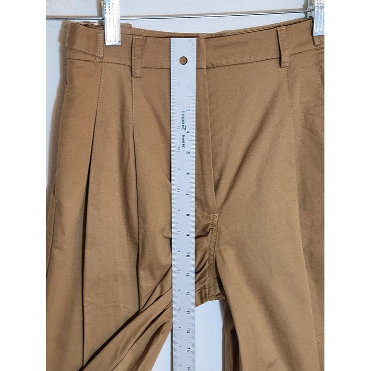 Abercrombie & Fitch Khaki Wide Leg Pleated Pants Size 24 Short