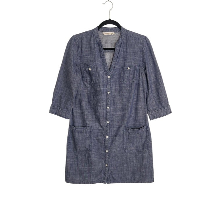 Old Navy Chambray Denim Mini Shirt Dress Size Medium