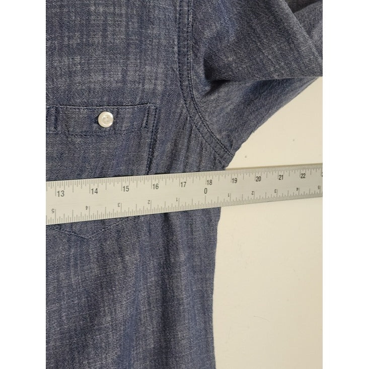 Old Navy Chambray Denim Mini Shirt Dress Size Medium