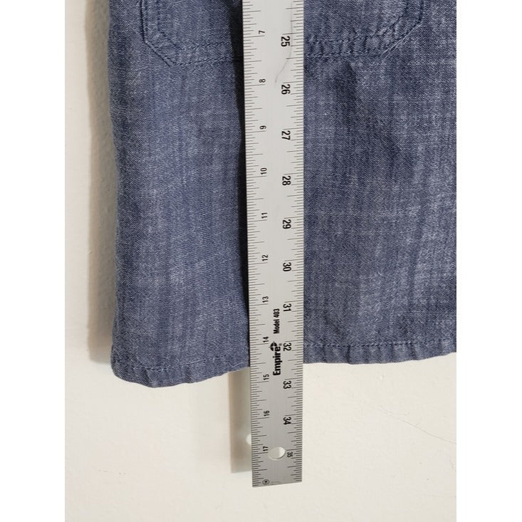 Old Navy Chambray Denim Mini Shirt Dress Size Medium