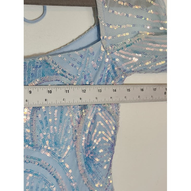 Velvi Light Blue Sequin Cocktail Dress Size Small Homecoming Dress