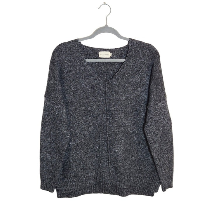 Dreamers Charcoal Gray Fuzzy Knit Sweater Size XS