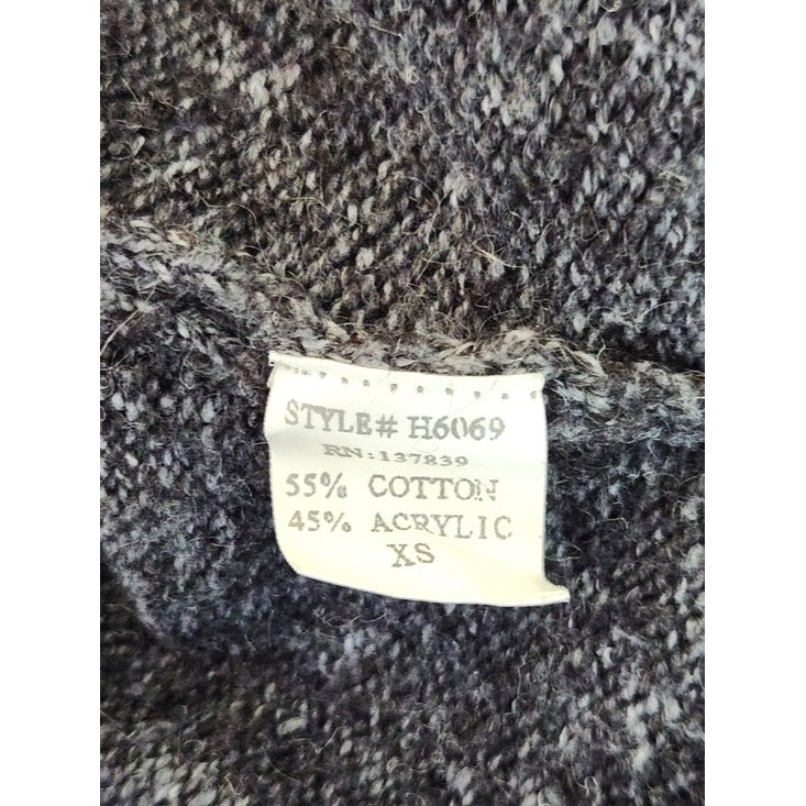 Dreamers Charcoal Gray Fuzzy Knit Sweater Size XS