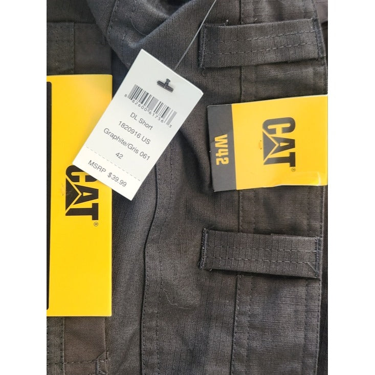 CAT Caterpillar Dark Gray DL Short Cargo Shorts Size 42 NWT