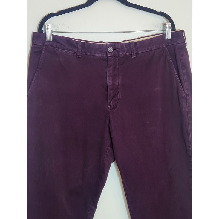 J. Crew Mens Plum Stretch Chino Pants Size 36x32