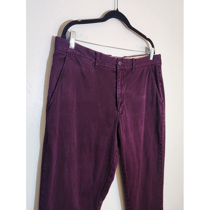 J. Crew Mens Plum Stretch Chino Pants Size 36x32