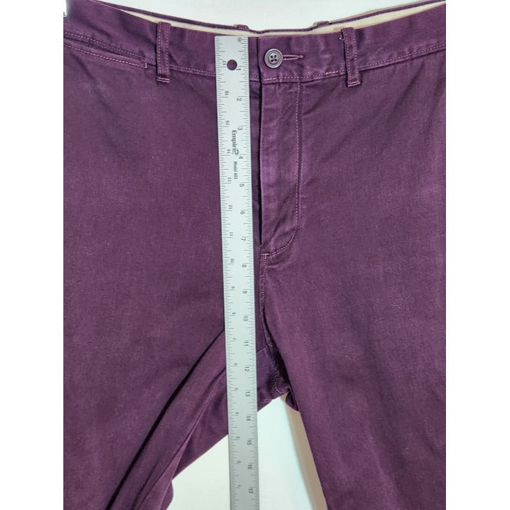 J. Crew Mens Plum Stretch Chino Pants Size 36x32