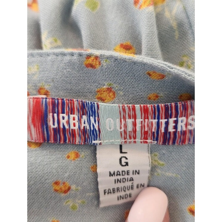Urban Outfitters Light Blue Floral Print Mini Skirt Skort Size Large