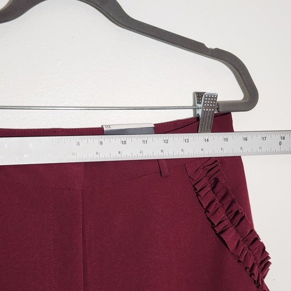 NY Collection Wine Nouvelle Ankle Pants Size 10 NWT