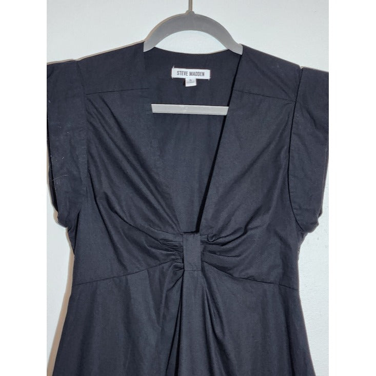 Steve Madden Black Cotton Mini Dress Size Small Wedding Guest Dress