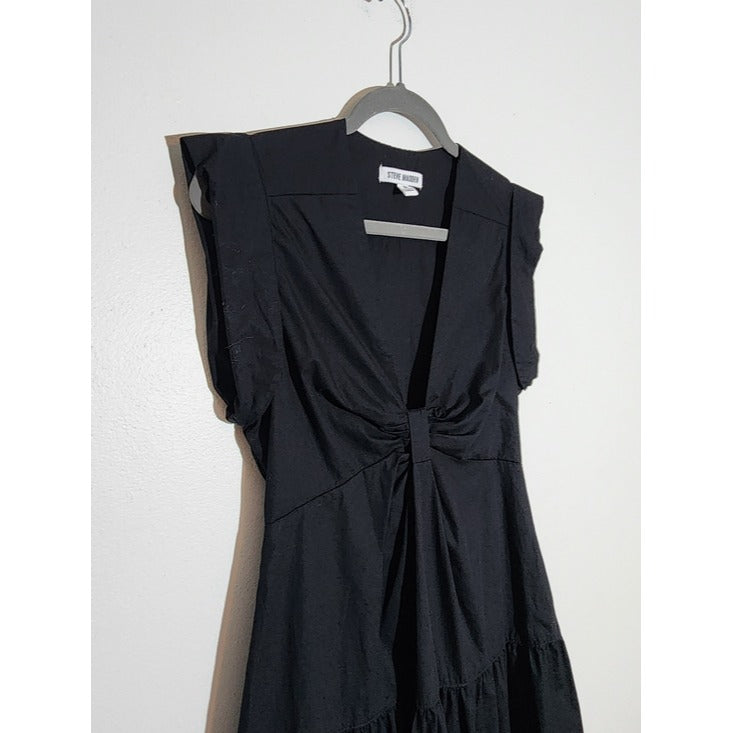 Steve Madden Black Cotton Mini Dress Size Small Wedding Guest Dress