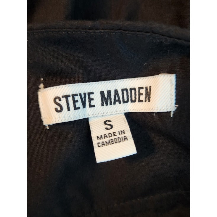 Steve Madden Black Cotton Mini Dress Size Small Wedding Guest Dress