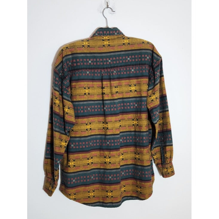 Cristina Vintage Western Embroidered Button-Down Shirt Size Large