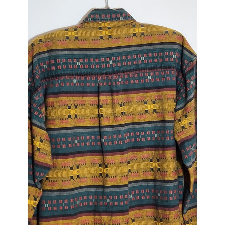 Cristina Vintage Western Embroidered Button-Down Shirt Size Large