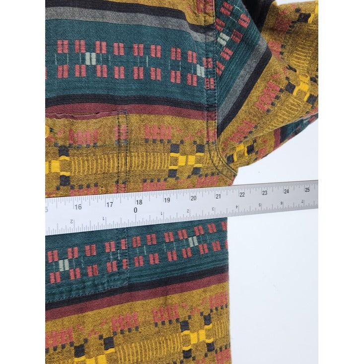 Cristina Vintage Western Embroidered Button-Down Shirt Size Large