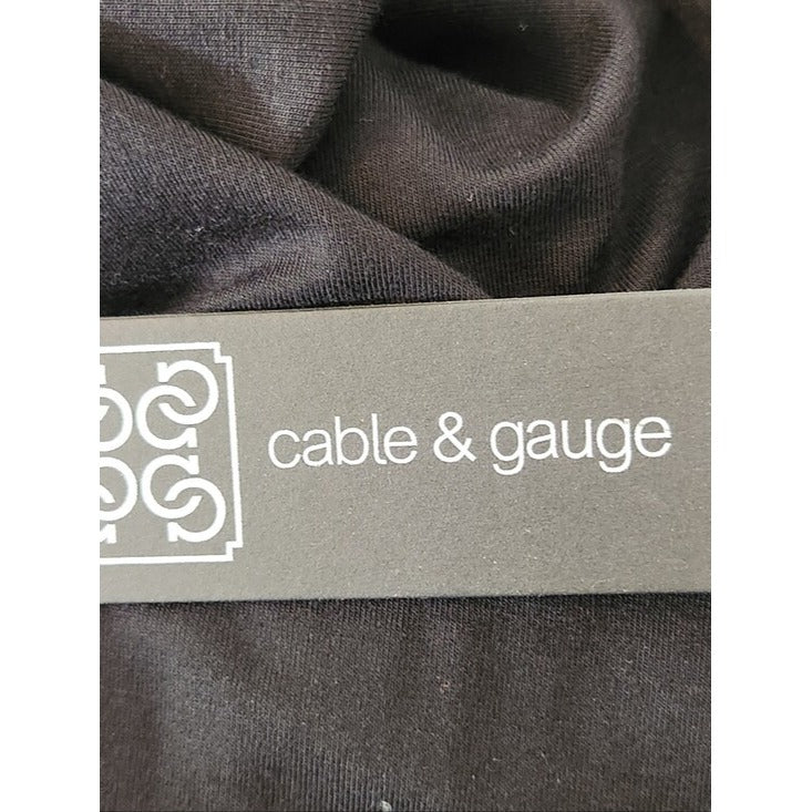 Cable & Gauge Black Cutout Long Sleeve Knit Mini Dress Size Medium NWT