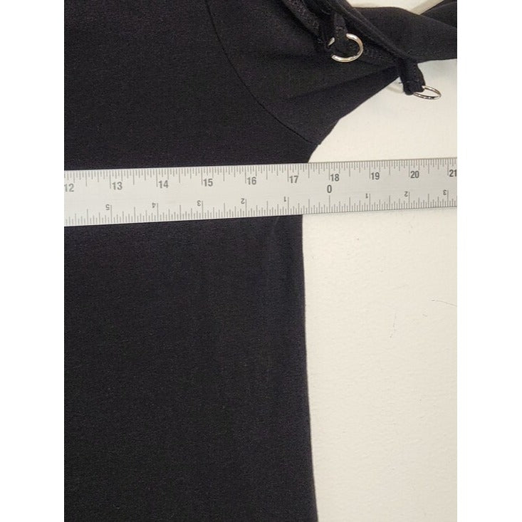 Cable & Gauge Black Cutout Long Sleeve Knit Mini Dress Size Medium NWT