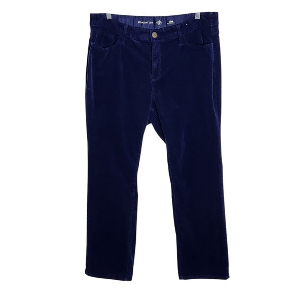 St. John’s Bay Blue Corduroy Straight Leg Pants Size 16W