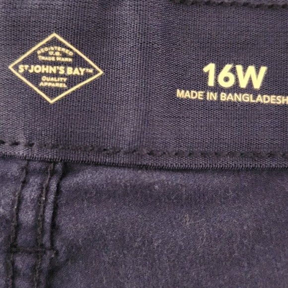 St. John’s Bay Blue Corduroy Straight Leg Pants Size 16W