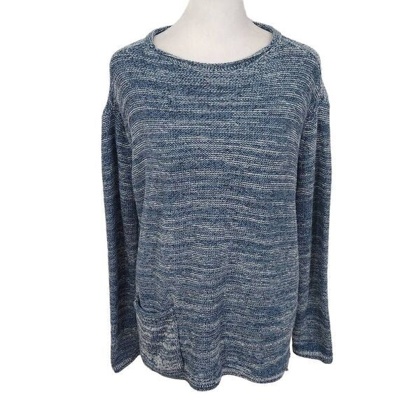 J. Jill Blue Sweater Size Small Petite Blue Pullover Sweater Tunic