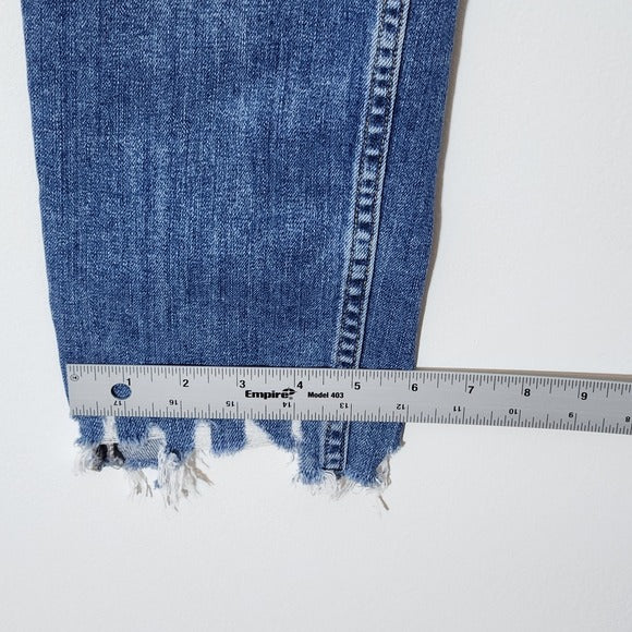 Rag & Bone Light Wash Low-Rise Slim Boyfriend Distressed Cropped Jeans Size 28